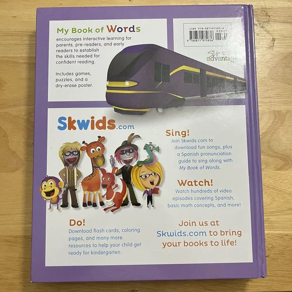 Set of 4 My Book of Colors Numbers Shapes Words Bilingual English and Spanish